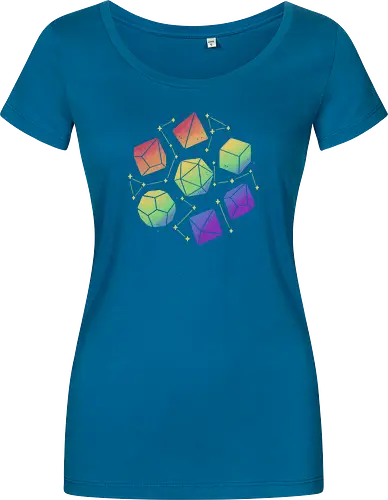 Rainbow Galaxy Pen and Paper Dice