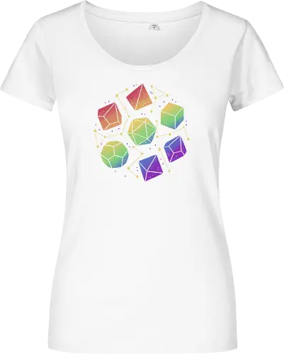 Rainbow Galaxy Pen and Paper Dice