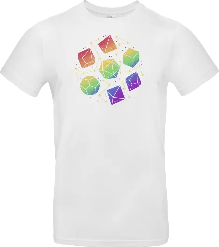 Rainbow Galaxy Pen and Paper Dice