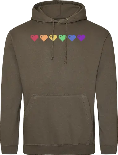 Rainbow Pixel Hearts