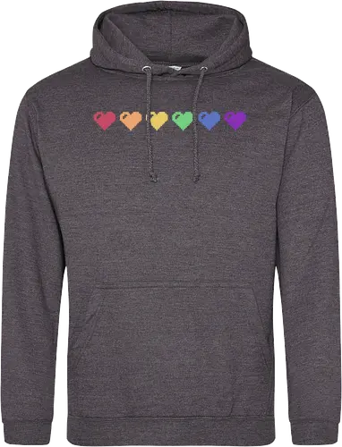 Rainbow Pixel Hearts