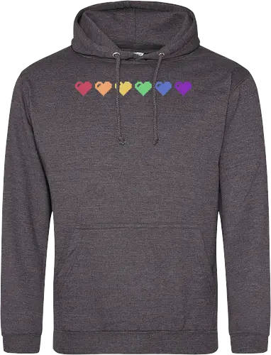 Rainbow Pixel Hearts