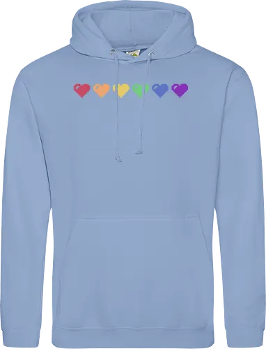 Rainbow Pixel Hearts