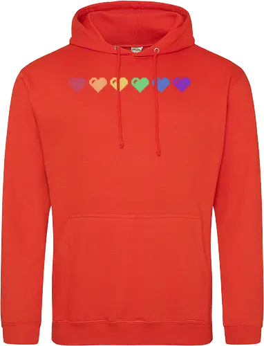 Rainbow Pixel Hearts