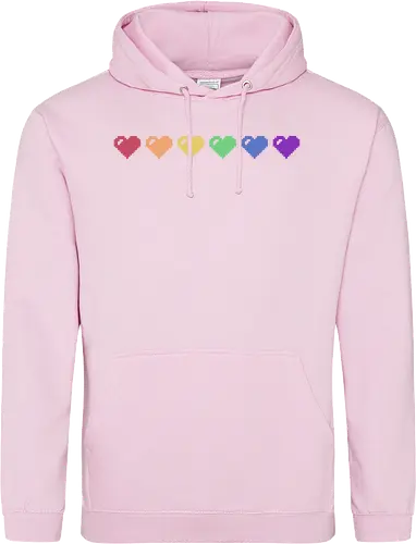 Rainbow Pixel Hearts