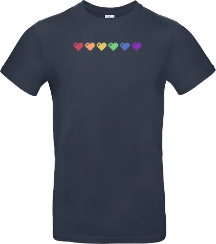 Rainbow Pixel Hearts