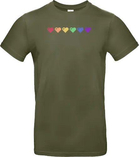 Rainbow Pixel Hearts