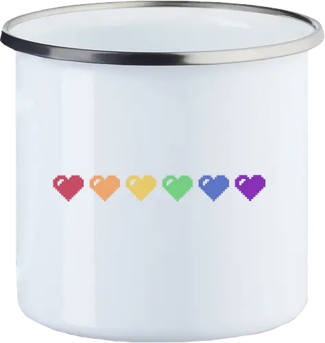 Rainbow Pixel Hearts