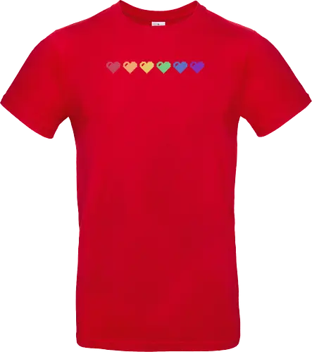 Rainbow Pixel Hearts