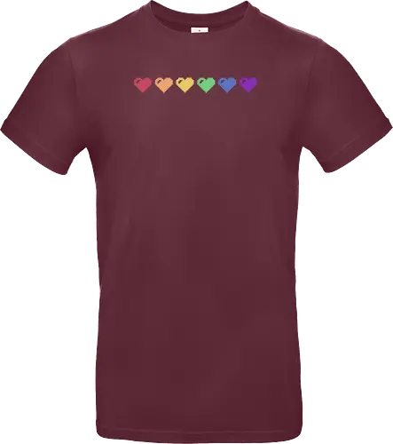 Rainbow Pixel Hearts