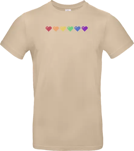 Rainbow Pixel Hearts