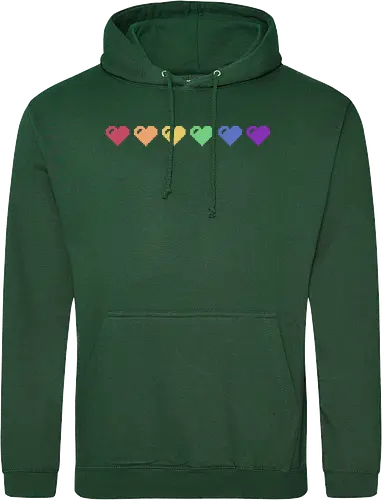 Rainbow Pixel Hearts