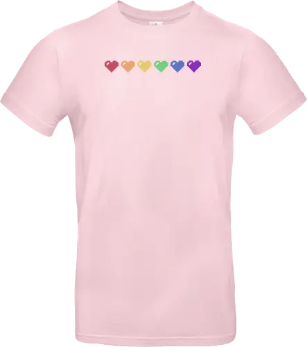 Rainbow Pixel Hearts