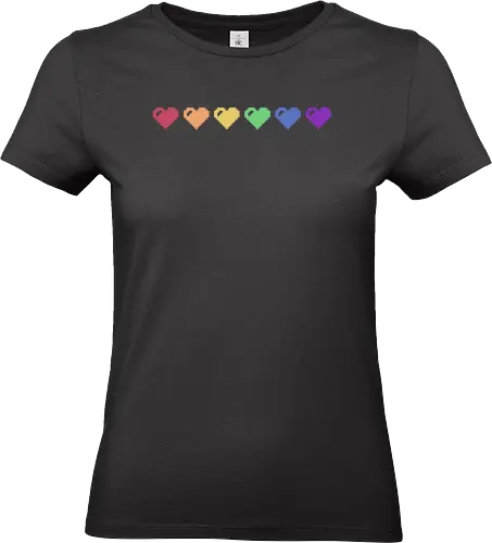 Rainbow Pixel Hearts