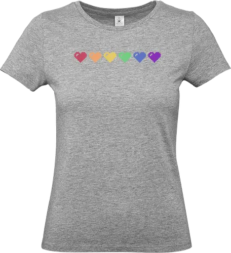 Rainbow Pixel Hearts