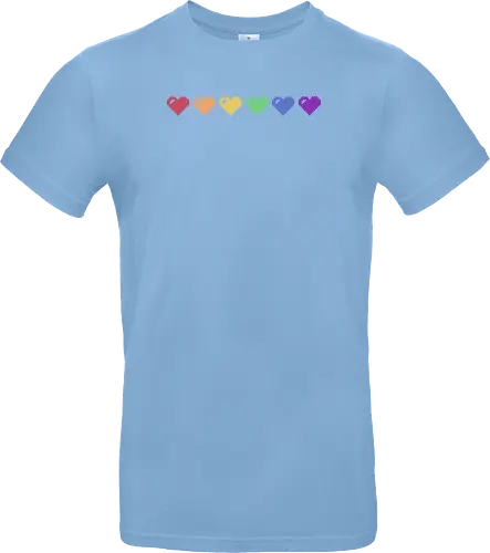 Rainbow Pixel Hearts