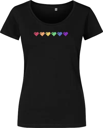 Rainbow Pixel Hearts