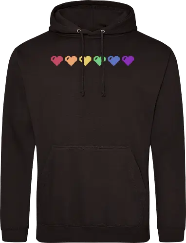 Rainbow Pixel Hearts
