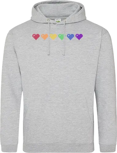 Rainbow Pixel Hearts