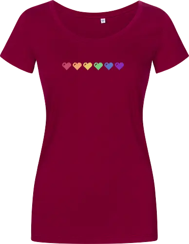 Rainbow Pixel Hearts