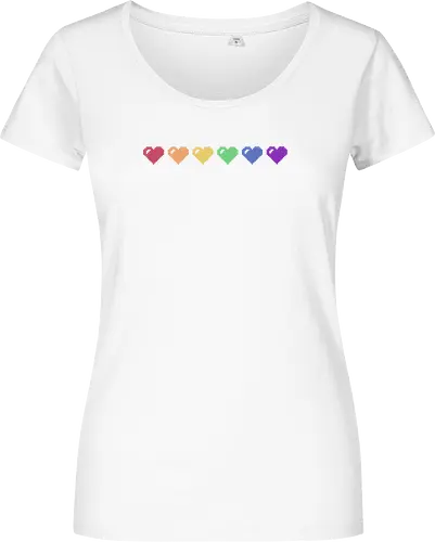 Rainbow Pixel Hearts