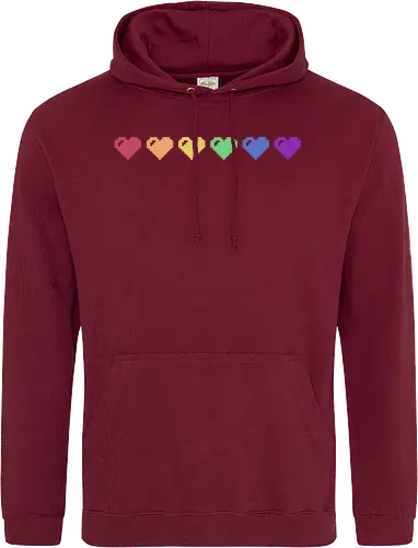 Rainbow Pixel Hearts