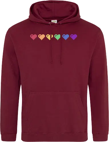 Rainbow Pixel Hearts