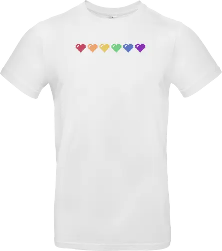 Rainbow Pixel Hearts