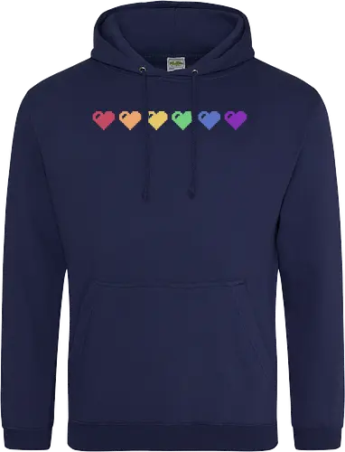 Rainbow Pixel Hearts