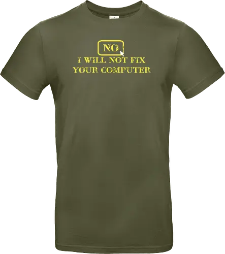 No, I will not fix - it, nerd, geek, admin, shirt, tshirt - Standard T-Shirt