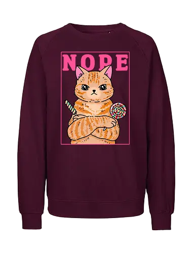 All the Candy is mine - nope, cat, katze, kitty - Fairtrade Sweatshirt