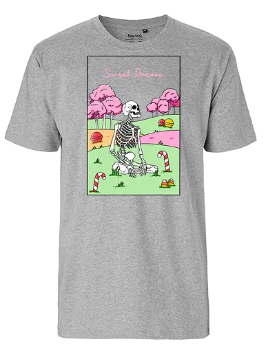 Sweet Dream - skelett, skeleton, sweets, süßigkeit - Fairtrade T-Shirt