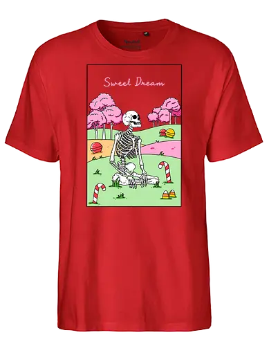 Sweet Dream - skelett, skeleton, sweets, süßigkeit - Fairtrade T-Shirt