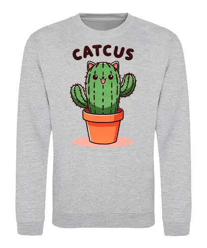 Catcus - cat, cactus, kaktus, plant, pflanze, katze - Sweatshirt