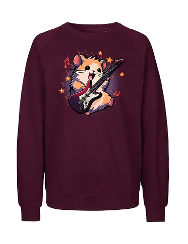 Punky Paws - hamster, music, rock, cute, punk - Fairtrade Sweatshirt