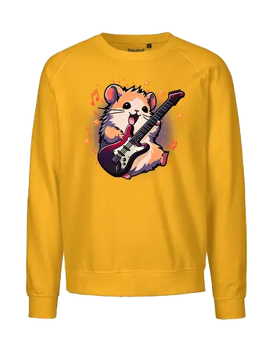 Punky Paws - hamster, music, rock, cute, punk - Fairtrade Sweatshirt