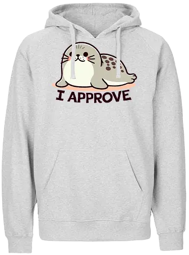 I Approve - cute, seehund, siegel, seal, seal of approval - Fairtrade Hoodie