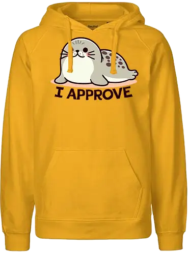 I Approve - cute, seehund, siegel, seal, seal of approval - Fairtrade Hoodie