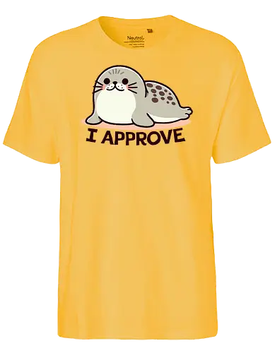 I Approve - cute, seehund, siegel, seal, seal of approval - Fairtrade T-Shirt