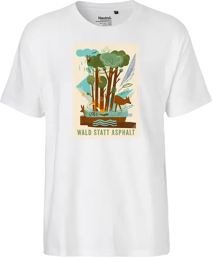 Wald statt Asphalt - wald, nature, forest, klimaschutz - Fairtrade T-Shirt