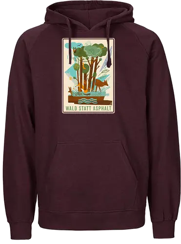 Wald statt Asphalt - wald, nature, forest, klimaschutz - Fairtrade Hoodie