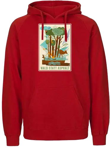 Wald statt Asphalt - wald, nature, forest, klimaschutz - Fairtrade Hoodie