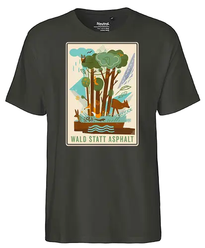 Wald statt Asphalt - wald, nature, forest, klimaschutz - Fairtrade T-Shirt