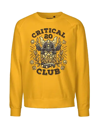 Critical 20 Club - pen and paper, rpg, dice, dragon, drache, w20 - Fairtrade Sweatshirt