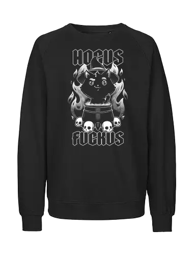Hocus Pocus Witch Cat - Cat, Witch, Finger - Fairtrade Sweatshirt