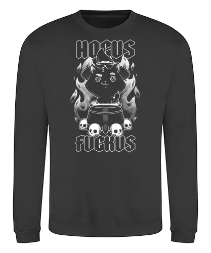 Hocus Pocus Witch Cat - Cat, Witch, Finger - Sweatshirt