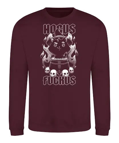 Hocus Pocus Witch Cat - Cat, Witch, Finger - Sweatshirt