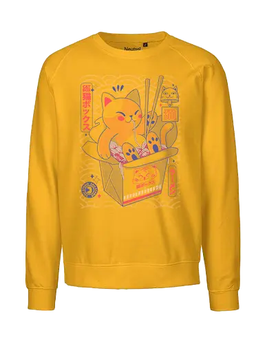 Cat Box - soba, yakisoba, cat, katze, box, neko - Fairtrade Sweatshirt