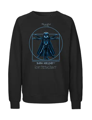 Vitruvian Helmet - vitruvian man, davinci, spaceballs, mashup, helmchen - Fairtrade Sweatshirt