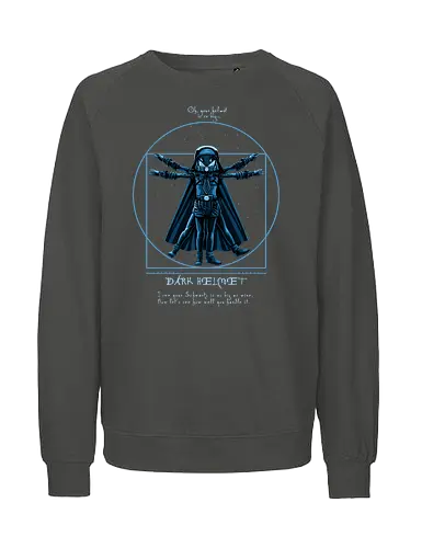 Vitruvian Helmet - vitruvian man, davinci, spaceballs, mashup, helmchen - Fairtrade Sweatshirt